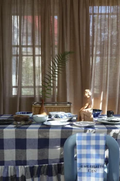 Mimou Bordtekstiler-Dug med flæse Check