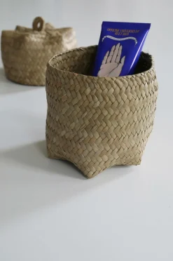 Mimou Småopbevaring-Flettet beholder med låg