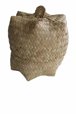 Mimou Småopbevaring-Flettet beholder med låg