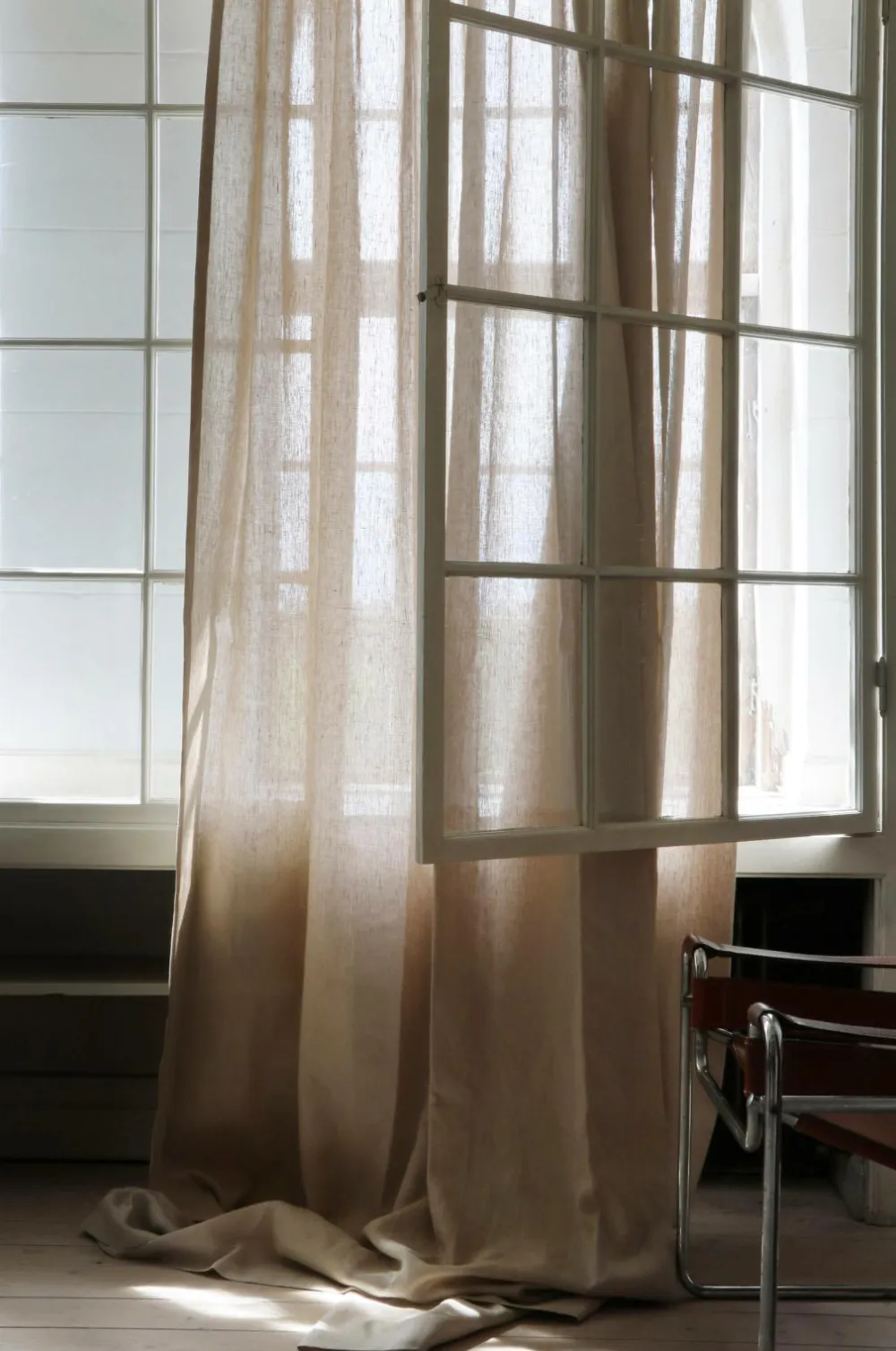 Mimou Hørgardiner-Gardin Field hørlærred, bred