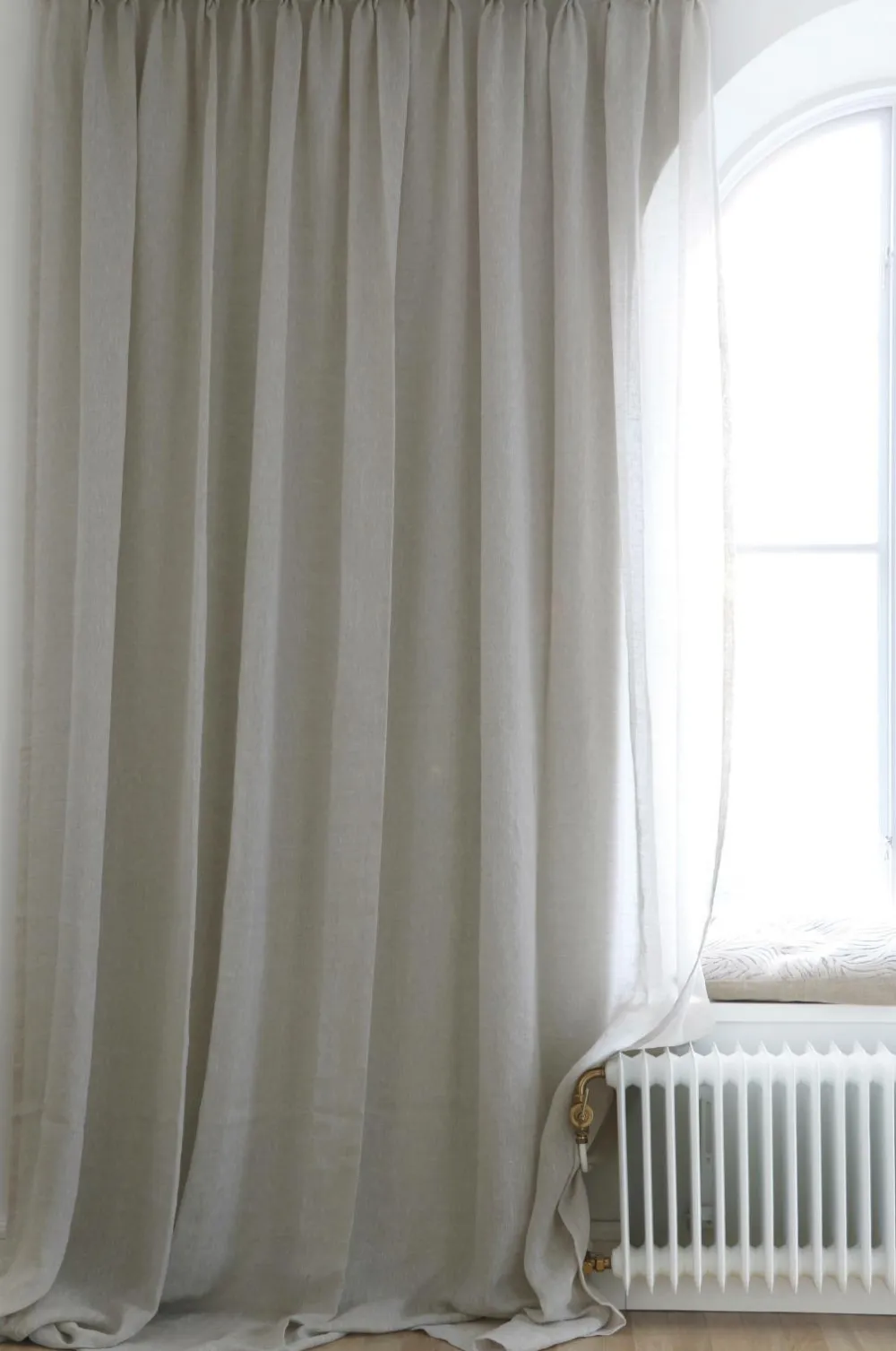 Mimou Hørgardiner-Gardin Kelly, hørlærred, dobbelt bredde