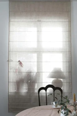 Mimou Foldegardiner-Liftgardin Ellie halvlærred 220 cm høj