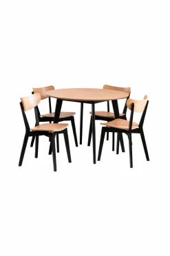 NORDFORM Spisegrupper-Roxby spisebordssæt med bord og 4 stole, 105x105x76 cm