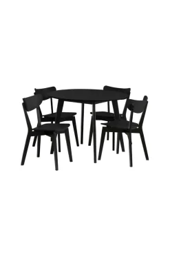 NORDFORM Spisegrupper-Roxby spisebordssæt med bord og 4 stole, 105x105x76 cm