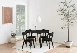 NORDFORM Spisegrupper-Roxby spisebordssæt med bord og 4 stole, 105x105x76 cm