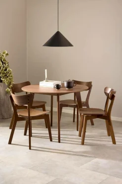 NORDFORM Spisegrupper-Roxby spisebordssæt med bord og 4 stole, 105x105x76 cm