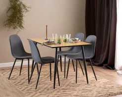 NORDFORM Spisegrupper-Wilma rektangulært spisebordssæt 120x80x75 cm combo 1