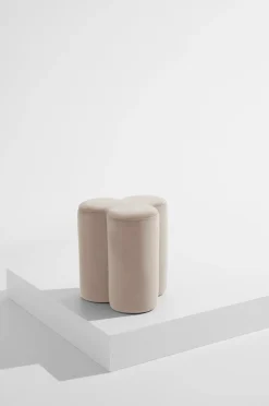 Pastill Puffer & Fodskamler-Bodhi puf i velour Ø 40 cm