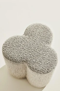 Pastill Puffer & Fodskamler-Bodhi puf i bouclé ø 40 cm