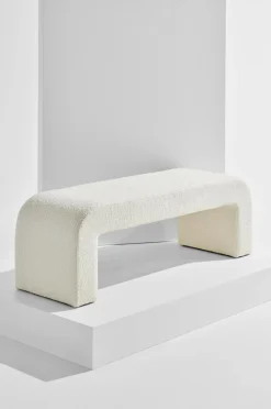 Pastill Stole & Skamler-Odette bænk i bouclé 120x41 cm