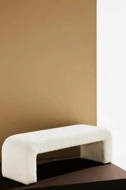 Pastill Stole & Skamler-Odette bænk i bouclé 120x41 cm