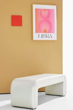 Pastill Stole & Skamler-Odette bænk vegansk læder 120 cm