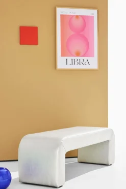 Pastill Stole & Skamler-Odette bænk vegansk læder 120 cm