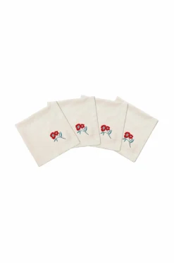 PICK A POPPY Bordtekstiler-Serviet 4 pack Cottage Flower