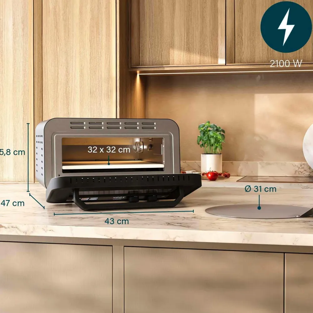 Princess Små Køkkenmaskiner-Pizzaovn Pro Max 2100W 400°C