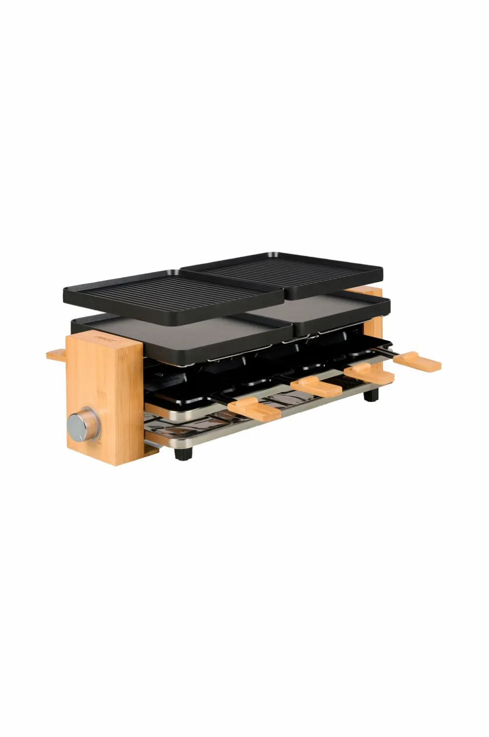 Princess Små Køkkenmaskiner-Raclette Pure 8 Bamboo 162918