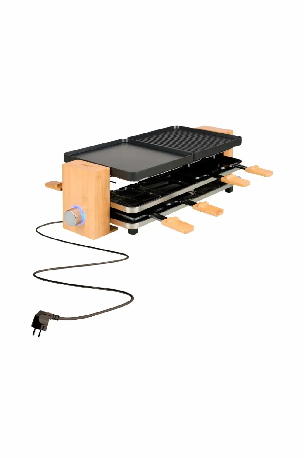 Princess Små Køkkenmaskiner-Raclette Pure 8 Bamboo 162918