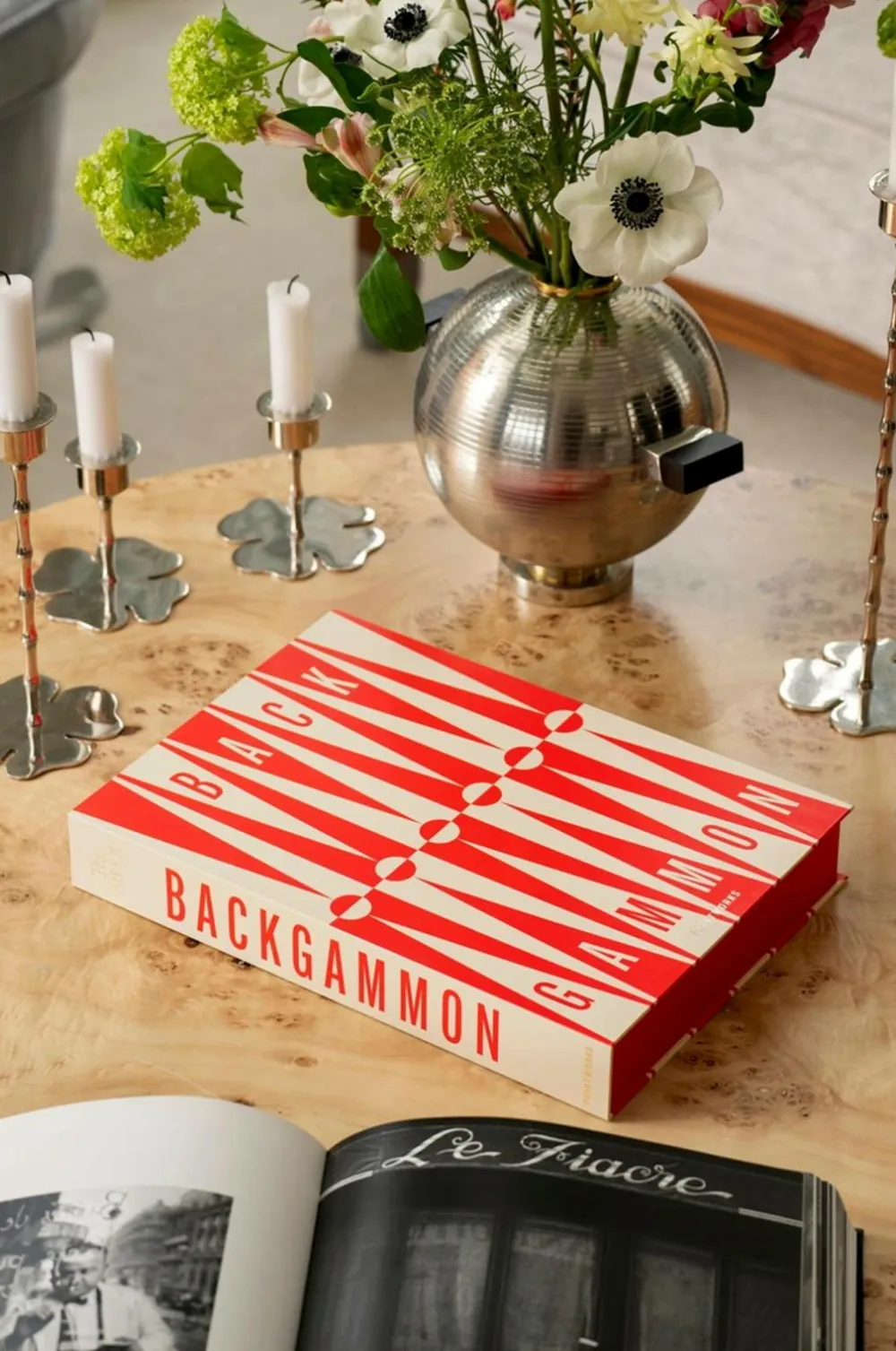 PRINTWORKS Pynteting-Klassisk - Backgammon-kunsten, rød/cremefarvet