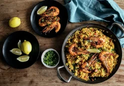 Samuel Groves Pander & Gryder-Paellapande i kulstofstål, 30 cm