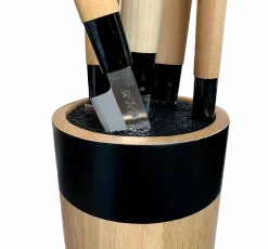 Satake Køkkenknive & Knivtilbehør-Fleksibel knivblok i bjørn. Ø 13 cm højde 24 cm.