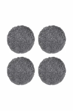 Skinnwille Udemøbler & Have|Møbeltekstiler-Fåreskindspude rund krøllet 4-pak