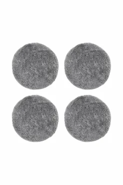 Skinnwille Udemøbler & Have|Møbeltekstiler-Fåreskindspude rund krøllet 4-pak