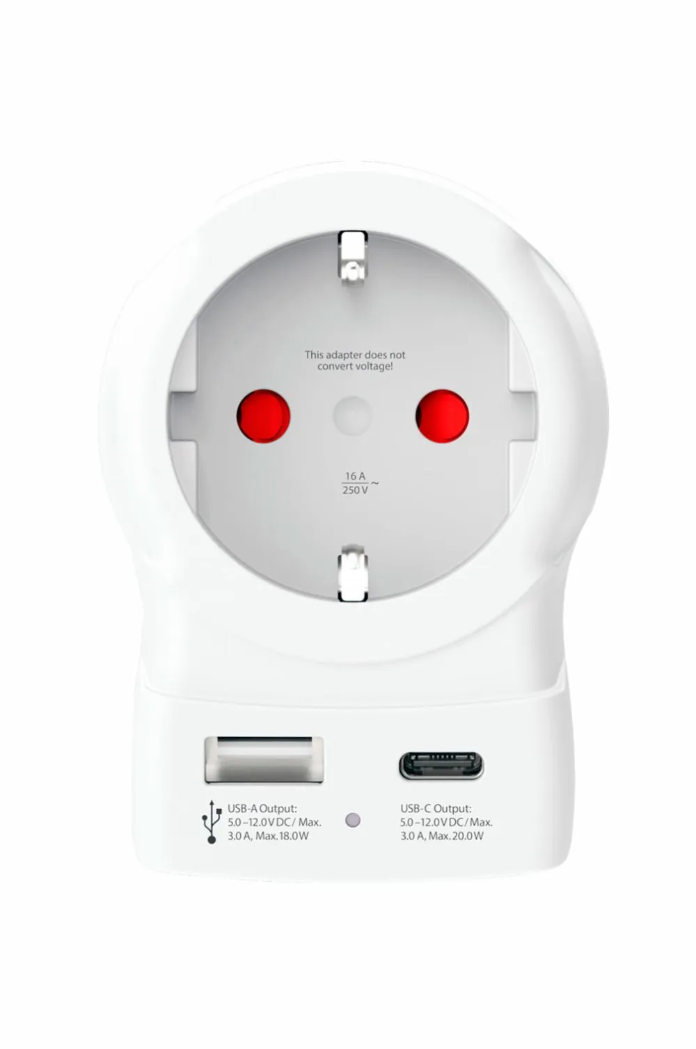 SKROSS Mobiltelefoner, Tablets & Tilbehør-Rejseadapter USB-A/USB-C 20W