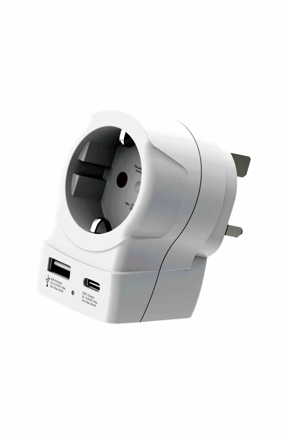 SKROSS Mobiltelefoner, Tablets & Tilbehør-Rejseadapter USB-A/USB-C 20W