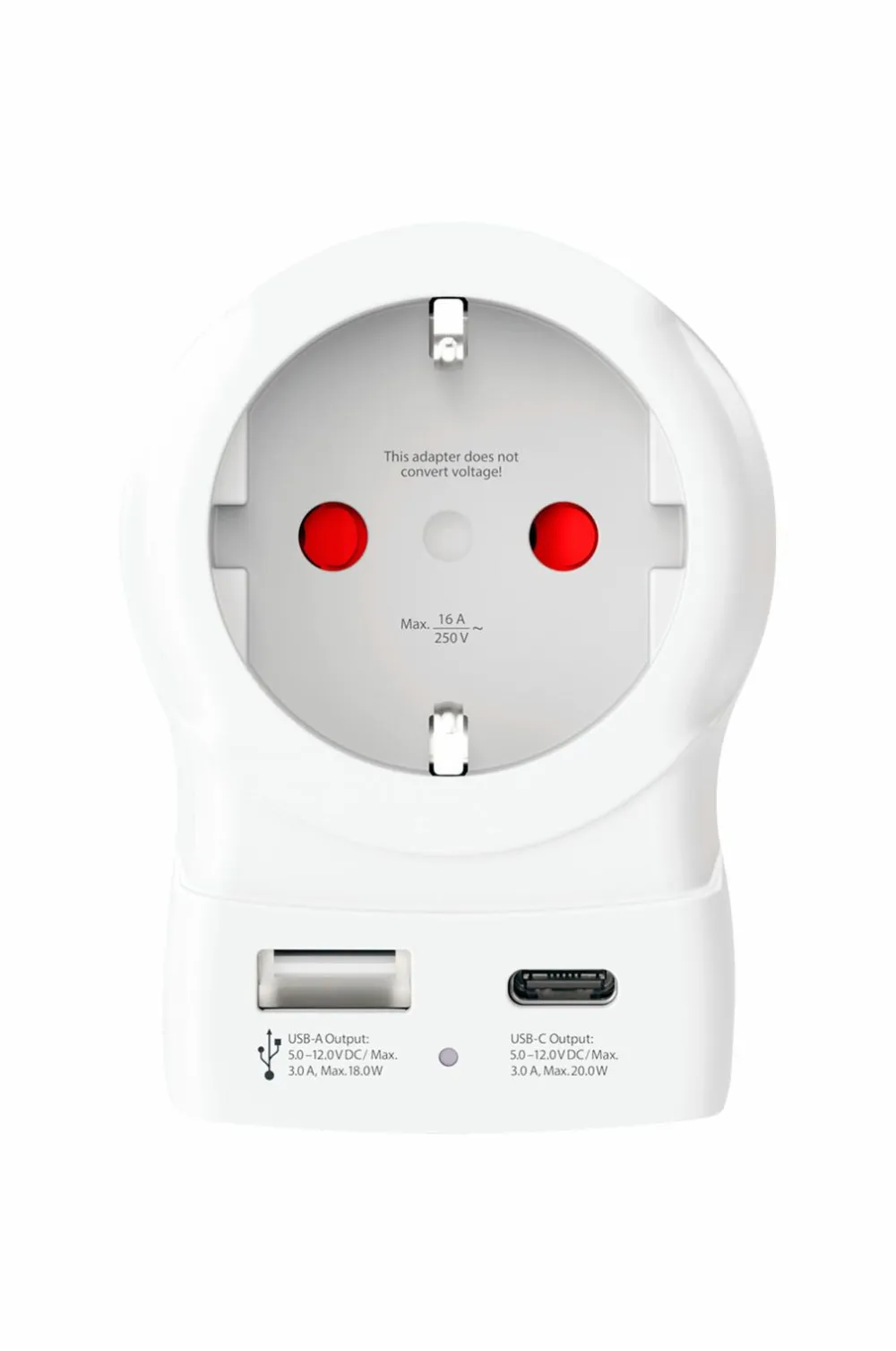 SKROSS Mobiltelefoner, Tablets & Tilbehør-Rejseadapter USB-A/USB-C 20W