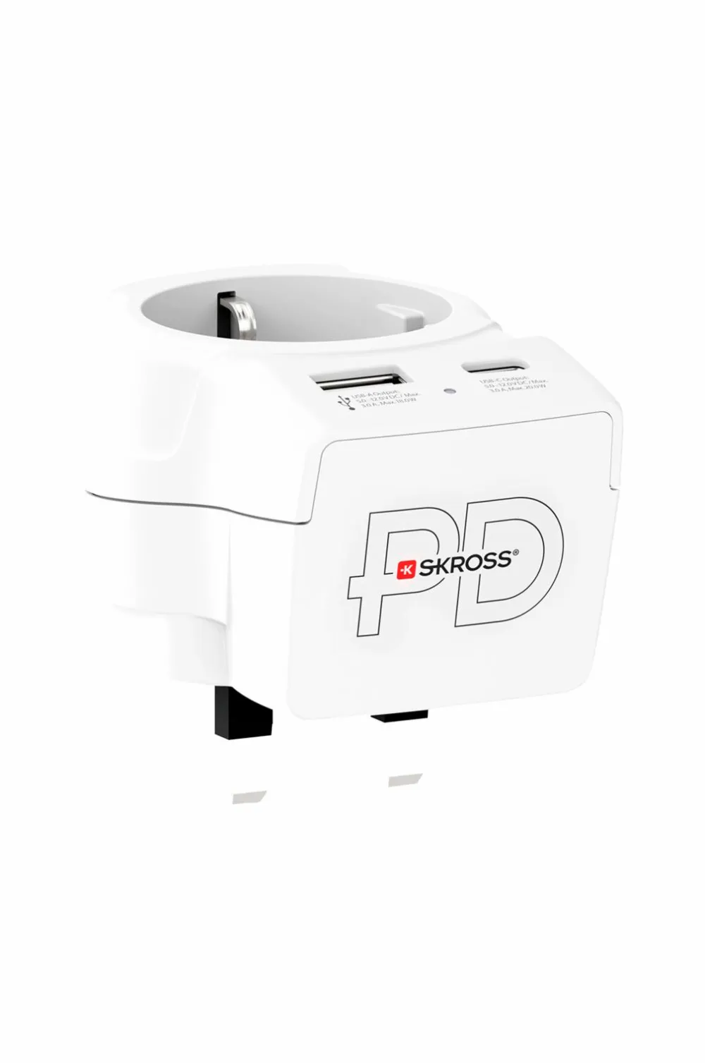 SKROSS Mobiltelefoner, Tablets & Tilbehør-Rejseadapter USB-A/USB-C 20W