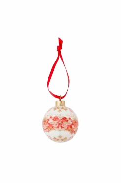Spode Julepynt-Bauble Strawberry Thief, Madder 7.5cm