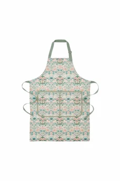 Spode Køkkentekstiler-Forklæde Morris & Co Strawberry Thief Cochineal /Willow