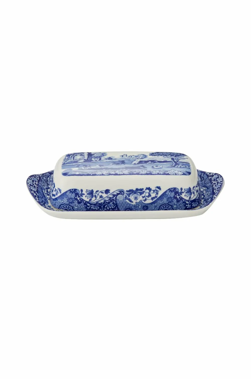 Spode Køkkenopbevaring-Smørboks Blue Italian
