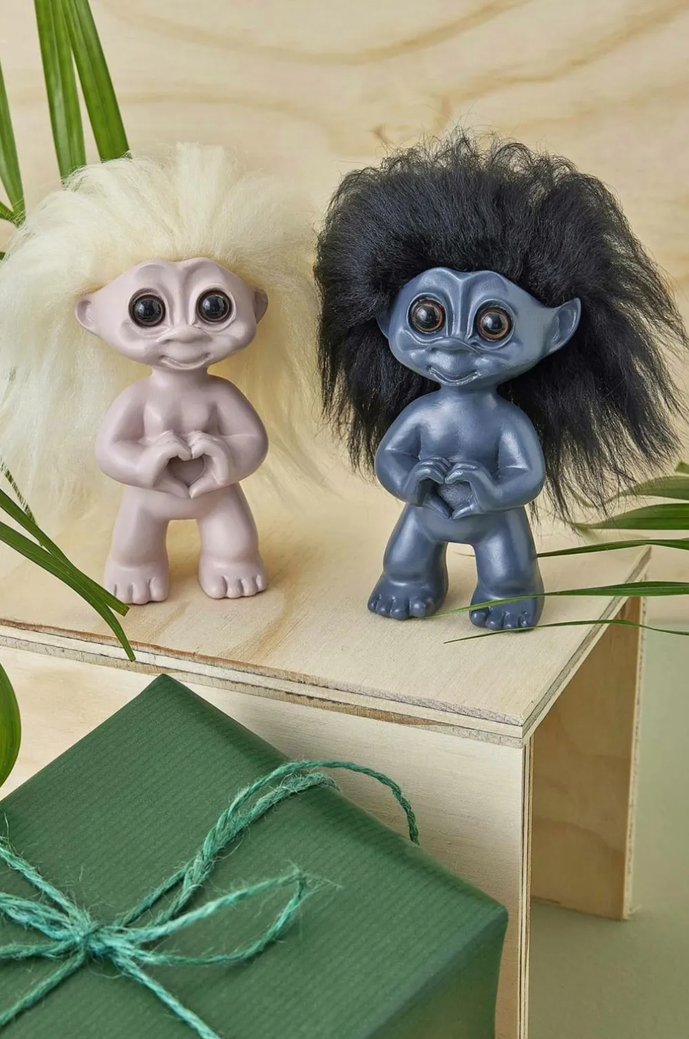 Spring Copenhagen Pynteting-Lykketrold Pink m. hjerte 9 cm