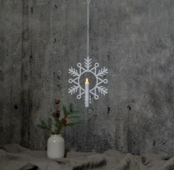 Star Trading Pendler-Indendørsdekoration Flamme Snow.