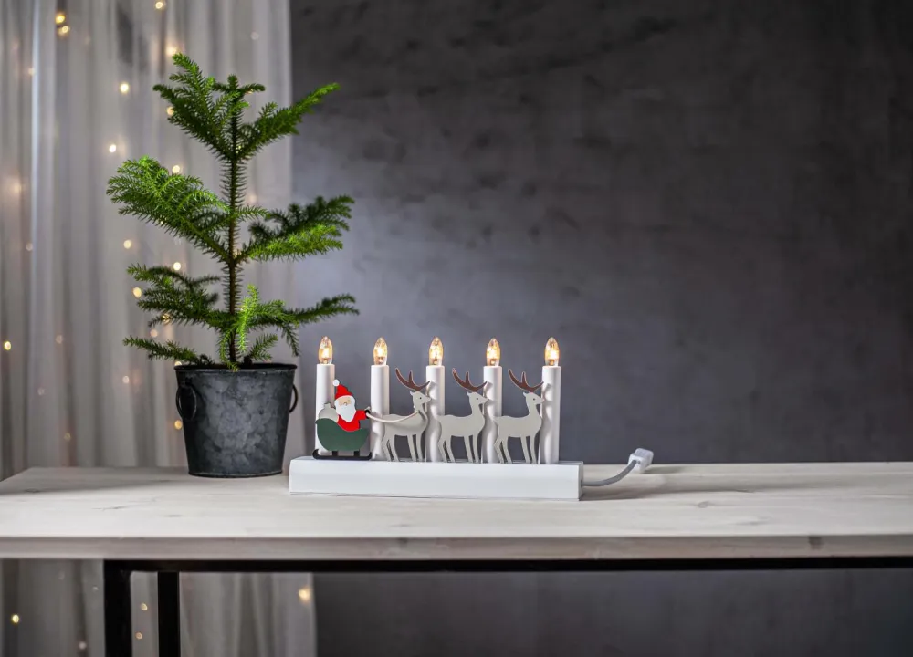 Star Trading Julebelysning-Lysestage Julia Rensdyr