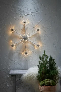 Star Trading Lyskæder-Siluet Flower Snowflake 60 cm