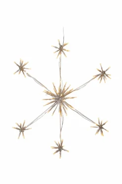 Star Trading Lyskæder-Siluet Flower Snowflake 50cm