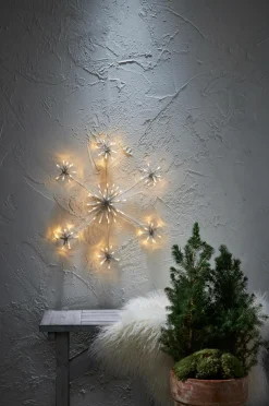 Star Trading Lyskæder-Siluet Flower Snowflake 50cm