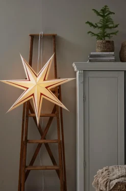 Star Trading Julepynt|Julebelysning-Stjerne Stribe 80cm