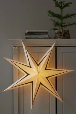 Star Trading Julepynt|Julebelysning-Stjerne Stribe 80cm
