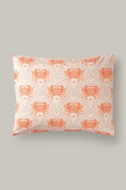 Staycation Pudebetræk-Hotel-pudebetræk Careful Crab i bomuldspercale