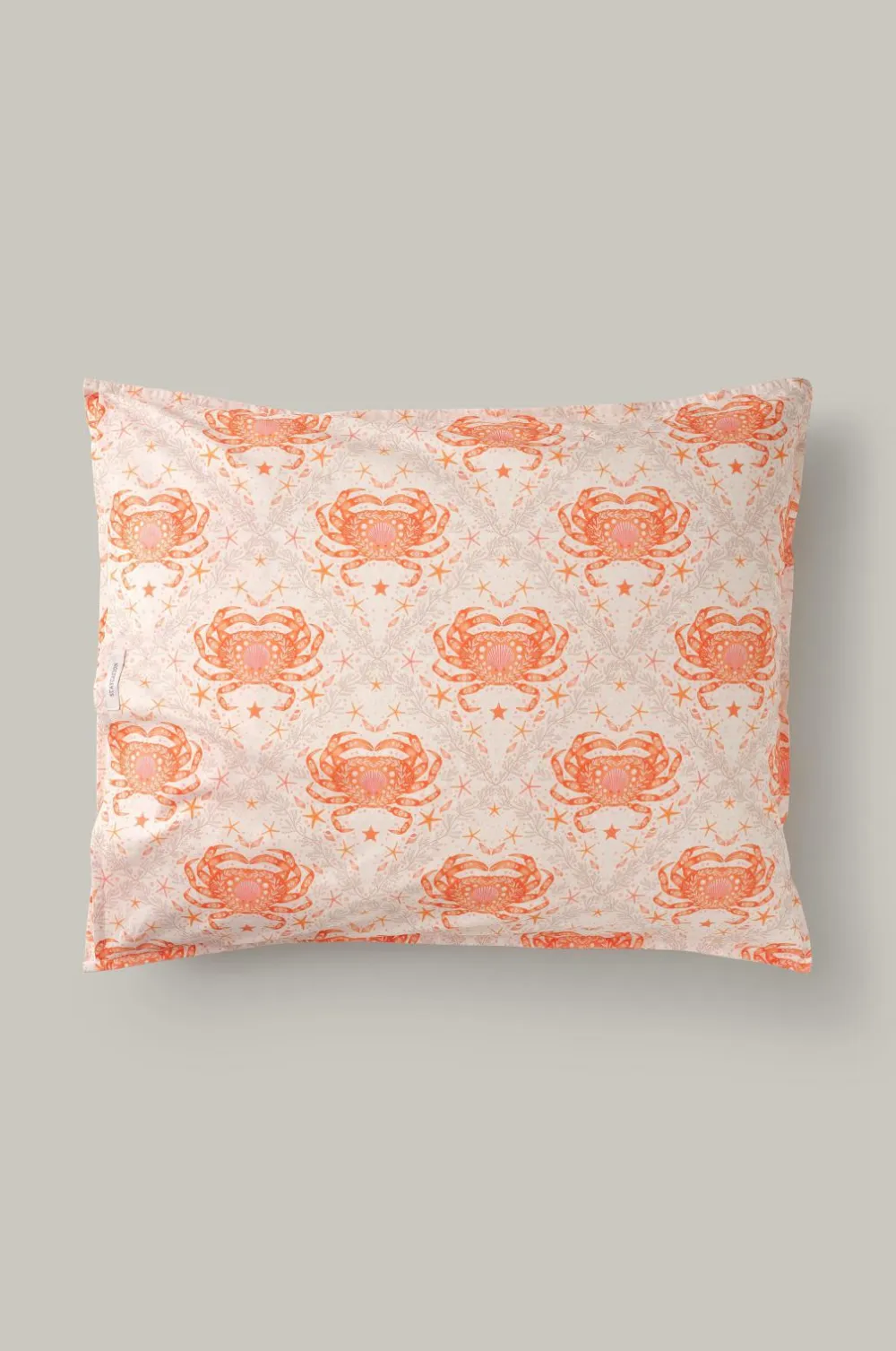 Staycation Pudebetræk-Hotel-pudebetræk Careful Crab i bomuldspercale