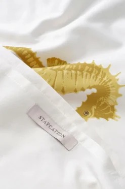 Staycation Pudebetræk-Pudebetræk Careful Sea i bomuldspercale