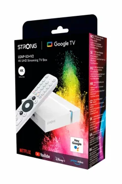 Strong Tv, Lyd & Det Smarte Hjem-TV-box 4K WiFi/LAN Google TV LEAP-S3+V2
