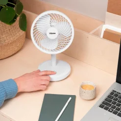 Tristar Husholdningselektronik-Genopladelig bordventilator hvid