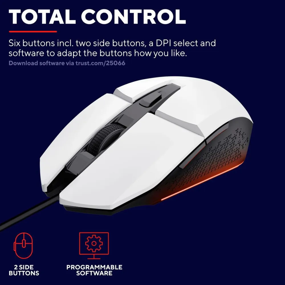 Trust Computertilbehør-Computermus GXT 109W Felox Illuminated Gaming Mouse