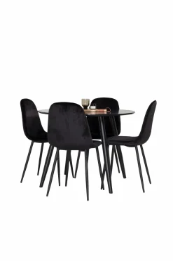 Venture Home Spisegrupper-Spisebordssæt Plaza med 4 stole Polar