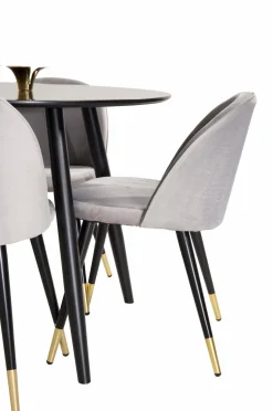 Venture Home Spisegrupper-Spisebordssæt Plaza med 4 stole Velvet