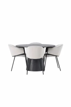 Venture Home Spisegrupper-Spisegruppe Lanzo med 4 stole Evelina